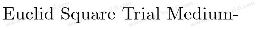 Euclid Square Trial Medium字体转换